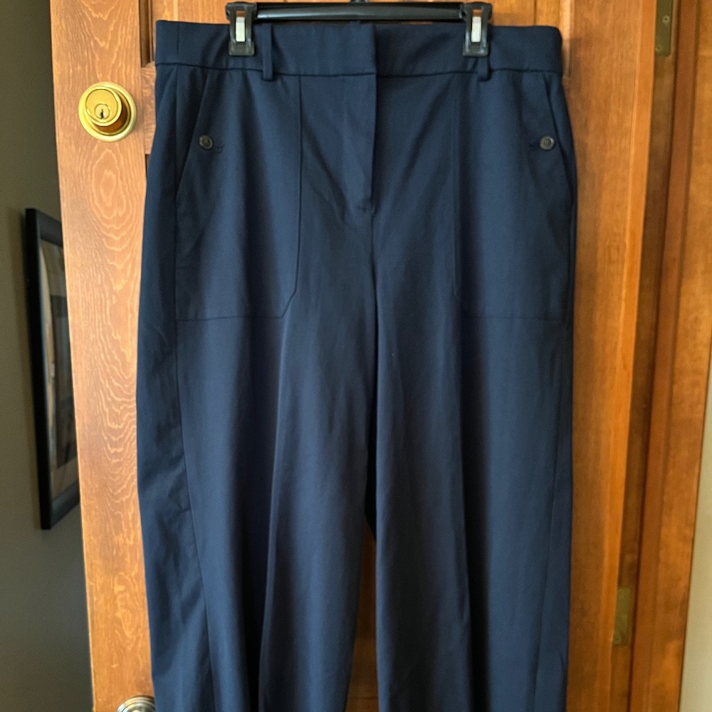 J. Crew Tall Sydney Wide-Leg Pant Size 16T NWT Navy